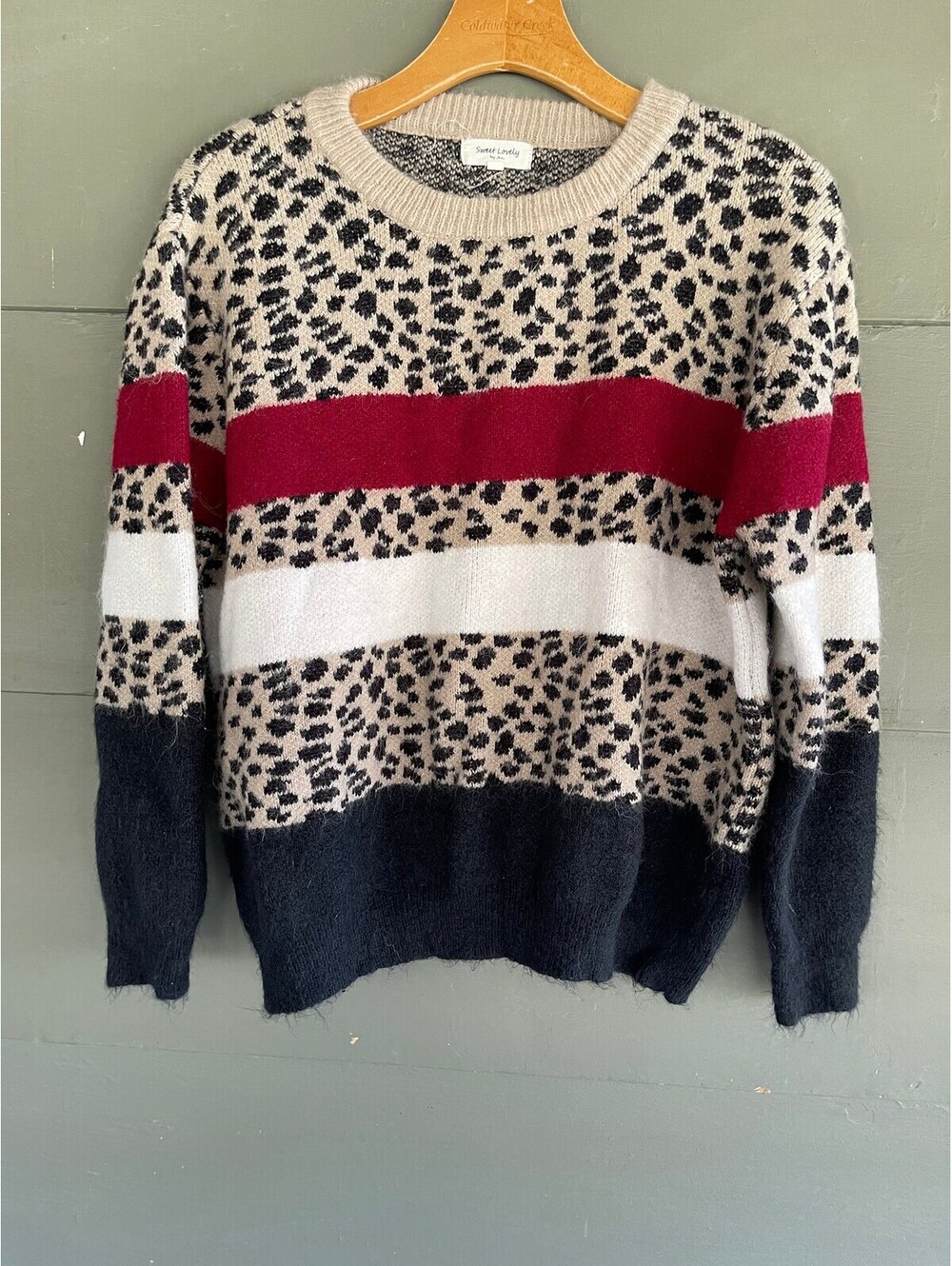 Cute vintage 90s ANIMAL PRINT Sweater Medium [COPY] [COPY]